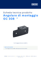 Angolare di montaggio GC 308  * Scheda tecnica prodotto IT