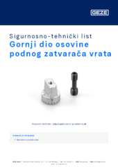 Gornji dio osovine podnog zatvarača vrata Sigurnosno-tehnički list HR