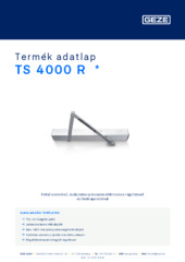 TS 4000 R  * Termék adatlap HU