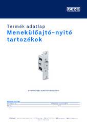 Menekülőajtó-nyitó tartozékok Termék adatlap HU