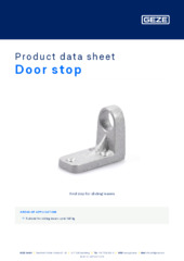 Door stop Product data sheet EN