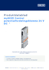 myGEZE Control potentialfordelingsklemme 24 V DC  * Produktdatablad DA