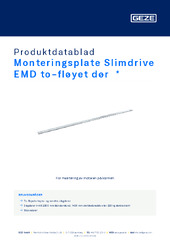 Monteringsplate Slimdrive EMD to-fløyet dør  * Produktdatablad NB