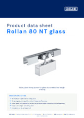 Rollan 80 NT glass Product data sheet EN