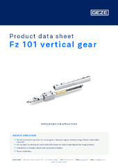 Fz 101 vertical gear Product data sheet EN