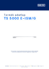 TS 5000 E-ISM/G Termék adatlap HU