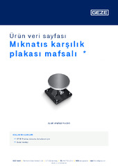 Mıknatıs karşılık plakası mafsalı  * Ürün veri sayfası TR