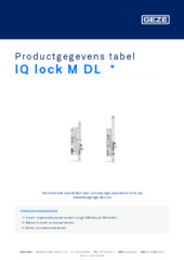 IQ lock M DL  * Productgegevens tabel NL