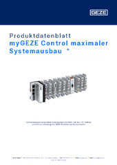myGEZE Control maximaler Systemausbau  * Produktdatenblatt DE
