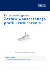Zestaw wpuszczonego profilu zawieszenia Karta katalogowa PL