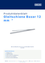 Gleitschiene Boxer 12 mm  * Produktdatenblatt DE