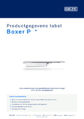 Boxer P  * Productgegevens tabel NL