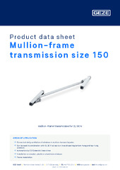 Mullion-frame transmission size 150 Product data sheet EN