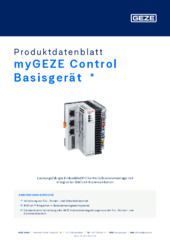myGEZE Control Basisgerät  * Produktdatenblatt DE