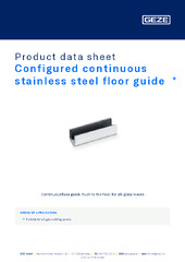 Configured continuous stainless steel floor guide  * Product data sheet EN