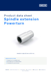 Spindle extension Powerturn Product data sheet EN