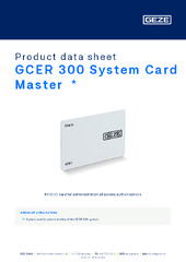 GCER 300 System Card Master  * Product data sheet EN