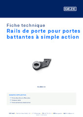 Rails de porte pour portes battantes à simple action Fiche technique FR
