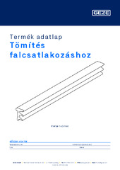 Tömítés falcsatlakozáshoz Termék adatlap HU