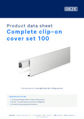Complete clip-on cover set 100 Product data sheet EN