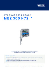 MBZ 300 N72  * Product data sheet EN