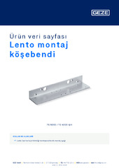 Lento montaj köşebendi Ürün veri sayfası TR