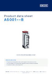 A5001--B Product data sheet EN
