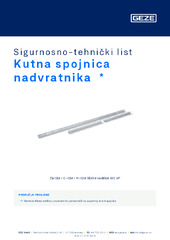 Kutna spojnica nadvratnika  * Sigurnosno-tehnički list HR