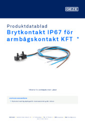 Brytkontakt IP67 för armbågskontakt KFT  * Produktdatablad SV