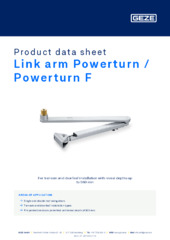 Link arm Powerturn / Powerturn F Product data sheet EN