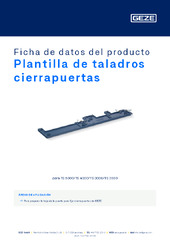 Plantilla de taladros cierrapuertas Ficha de datos del producto ES
