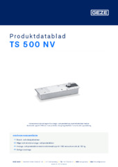 TS 500 NV Produktdatablad SV