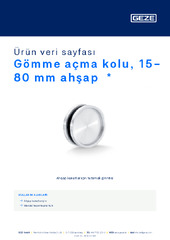 Gömme açma kolu, 15-80 mm ahşap  * Ürün veri sayfası TR