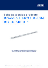 Braccio a slitta R-ISM BG TS 5000  * Scheda tecnica prodotto IT