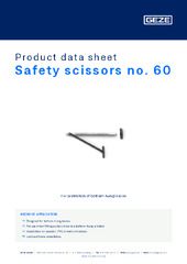Safety scissors no. 60 Product data sheet EN