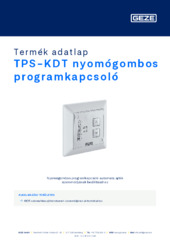 TPS-KDT nyomógombos programkapcsoló Termék adatlap HU