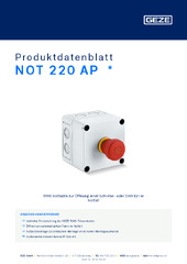 NOT 220 AP  * Produktdatenblatt DE