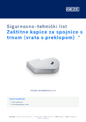 Zaštitne kapice za spojnice s trnom (vrata s preklopom)  * Sigurnosno-tehnički list HR