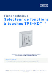 Sélecteur de fonctions à touches TPS-KDT  * Fiche technique FR