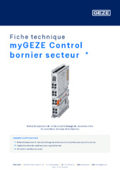 myGEZE Control bornier secteur  * Fiche technique FR