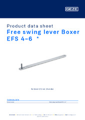 Free swing lever Boxer EFS 4-6  * Product data sheet EN
