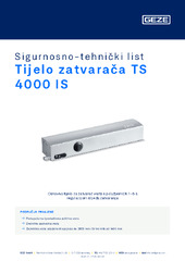 Tijelo zatvarača TS 4000 IS Sigurnosno-tehnički list HR