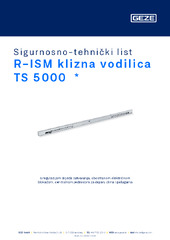 R-ISM klizna vodilica TS 5000  * Sigurnosno-tehnički list HR