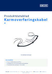 Karmoverføringskabel Produktdatablad NB