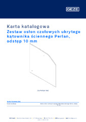 Zestaw osłon czołowych ukrytego kątownika ściennego Perlan, odstęp 10 mm Karta katalogowa PL