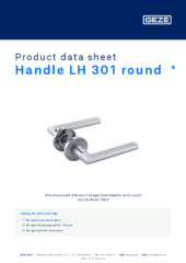 Handle LH 301 round  * Product data sheet EN