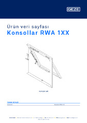 Konsollar RWA 1XX Ürün veri sayfası TR
