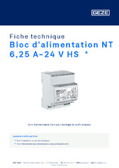 Bloc d’alimentation NT 6,25 A-24 V HS  * Fiche technique FR
