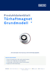 Türhaftmagnet Grundmodell  * Produktdatenblatt DE