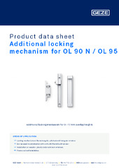Additional locking mechanism for OL 90 N / OL 95 Product data sheet EN